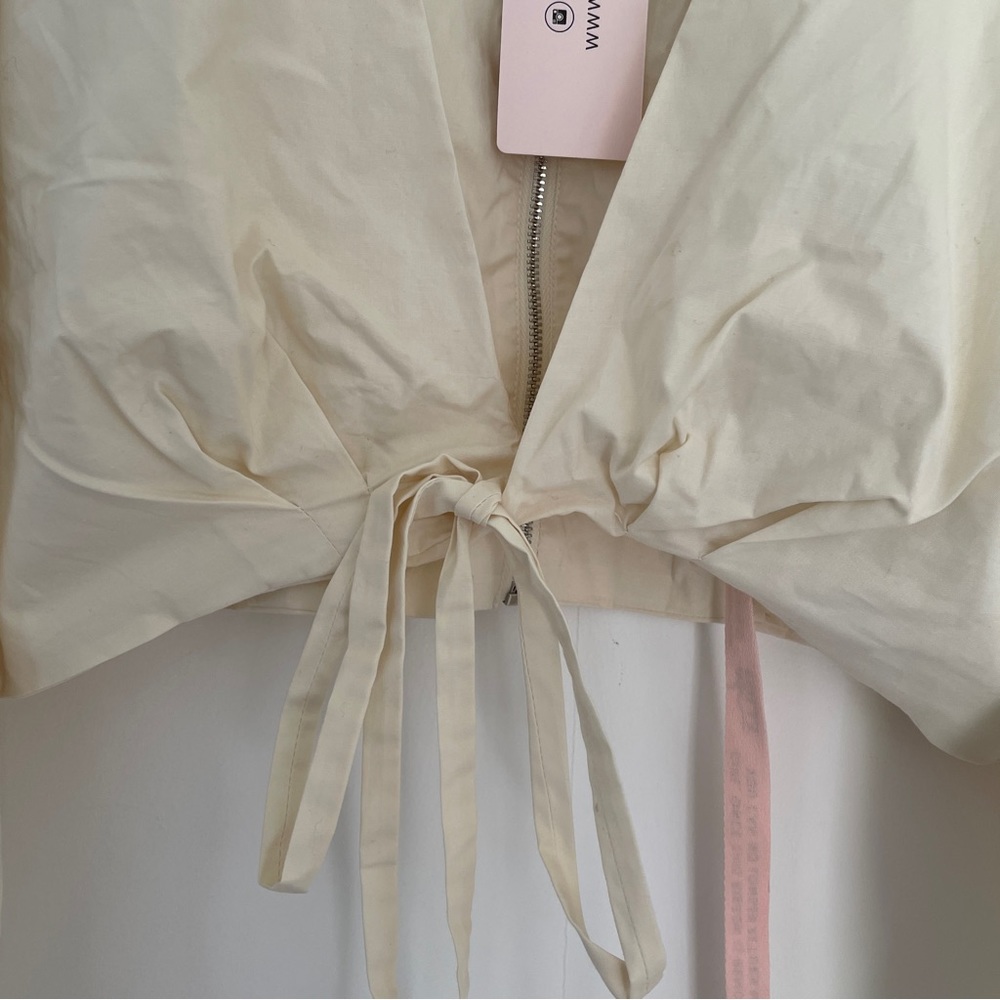 Oh Polly Plunge Neck Wrap Top Ivory Size 14 BNWT - Picture 8 of 10